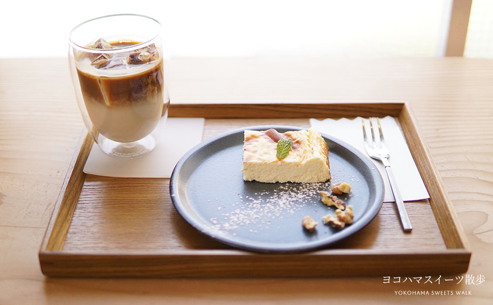 反町駅 Coffee KOBAN チーズケーキ カフェラテ